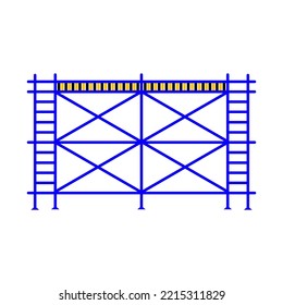 Scaffolding construction  flat line icon vector.