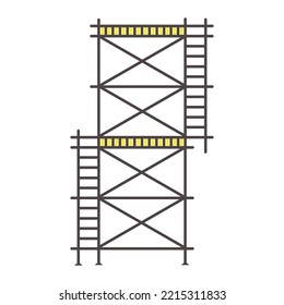 Scaffolding construction  flat line icon vector. - Powered by Shutterstock - Get 15% off with code: PIKWIZARD15