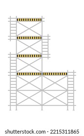 Scaffolding construction  flat line icon vector.