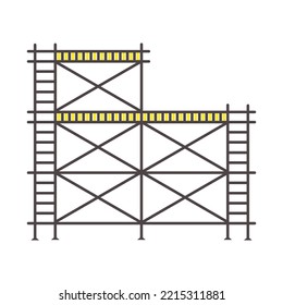 Scaffolding construction  flat line icon vector.