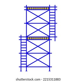 Scaffolding construction  flat line icon vector.