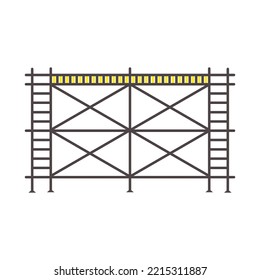 Scaffolding construction  flat line icon vector.