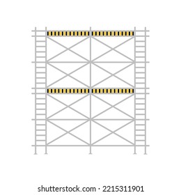 Vector de icono de línea plana de construcción de andamio.
