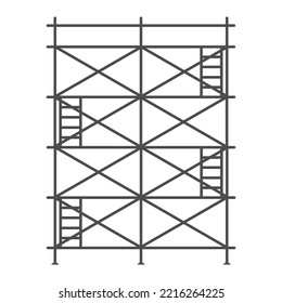 Scaffolding construction flat line icon vector.