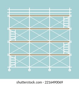 Scaffolding construction flat line icon vector.