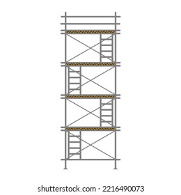 Scaffolding construction flat line icon vector.