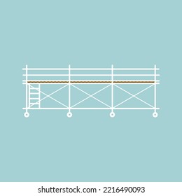 Scaffolding construction flat line icon vector.
