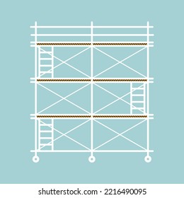 Scaffolding construction flat line icon vector.