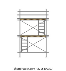 Vector de icono de línea plana de construcción de andamio.