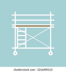 Scaffolding construction flat line icon vector.
