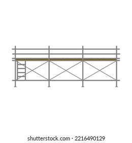 Scaffolding construction flat line icon vector.