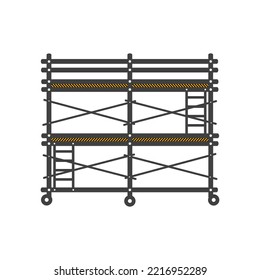 Vector de icono de línea plana de construcción de andamio.