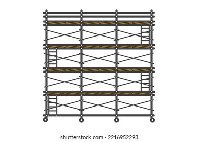 Gerüst bauliche flache Linie Symbol Vektor.