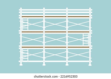 Scaffolding construction flat line icon vector.