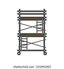 Scaffolding construction flat line icon vector.