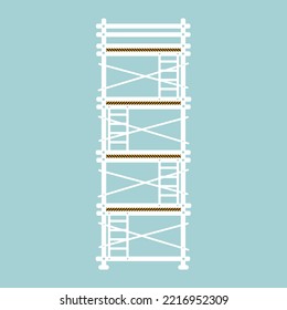 Scaffolding construction flat line icon vector.