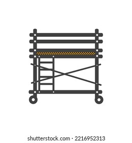 Scaffolding construction flat line icon vector.