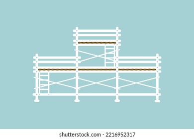Scaffolding construction flat line icon vector.