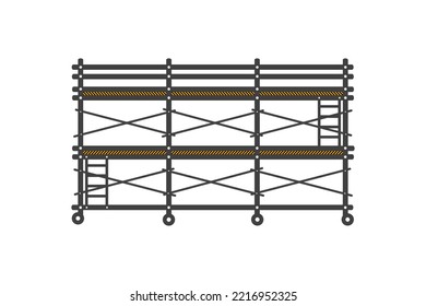 Scaffolding construction flat line icon vector.