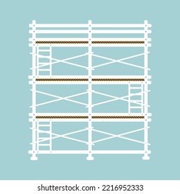 Vector de icono de línea plana de construcción de andamio.