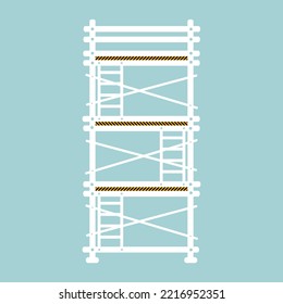 Scaffolding construction flat line icon vector.