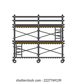 Scaffolding construction flat line icon vector.
