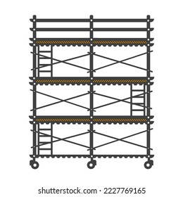 Scaffolding construction flat line icon vector.