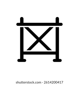Scaffolding Crossbars Icon Black Filled Minimal Simple Grid