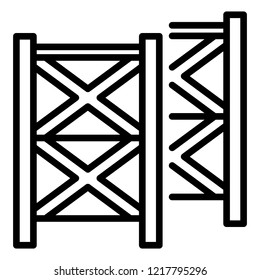 Scaffolding equipment icon. Outline illustration of scaffolding equipment vector icon for web design isolated on white background
