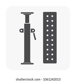 Scaffolding and equipment vector icon.