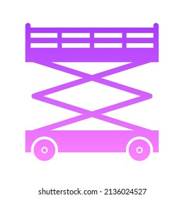 Diseño de iconos de degradado de glifo de plegado