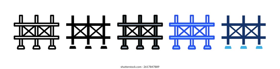 Scaffolding Icon Collection With Multiple Styles
