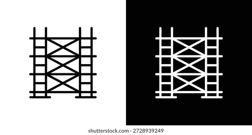 Gráfico do ícone de andaime, traçado editável. Adequado para design de site, logotipo, aplicativo, modelo e ui ux.