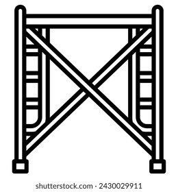 Scaffolding icon line vector illustration