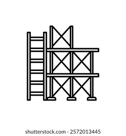 Scaffolding icon in liner stroke style