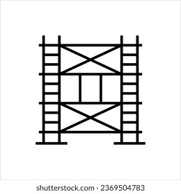 Scaffolding Icon, Scaffold, Staging, Temporary Structure For Workers Vector Art Illustration