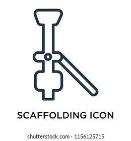 Scaffolding icon vector isolated on white background, Scaffolding transparent sign , line symbol or linear element design in outline style