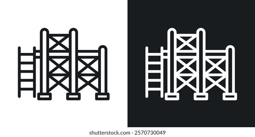 Scaffolding icons set vectors on white background.