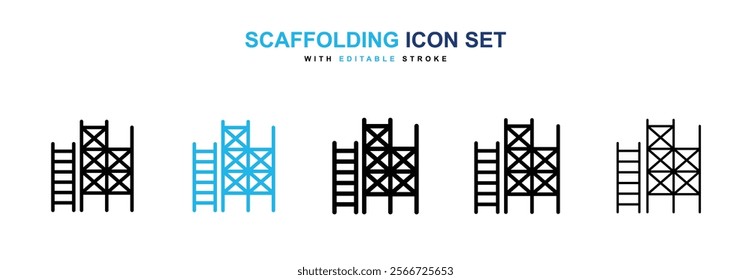 Scaffolding icons vector collection pack.