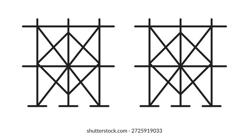 Ícones de andaimes. Ícone linear de vetor isolado no plano de fundo branco.