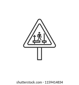 Scaffolding Incomplete Modern Simple Outline Vector Icon