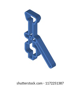 Scaffolding isometric left top view 3D icon