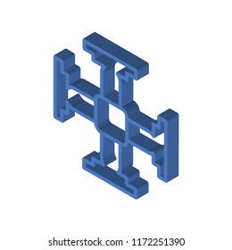 Scaffolding isometric left top view 3D icon