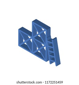Scaffolding isometric left top view 3D icon