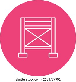 Scaffolding line circle icon vector image. Can also be used for web apps, mobile apps and print media.