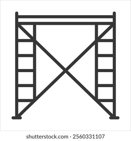 Scaffolding Outline Icon Vector Illustration