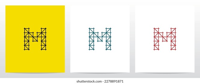 Scaffolding Staging Letter Logo Design M