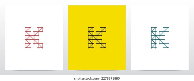 Scaffolding Staging Letter Logo Design K