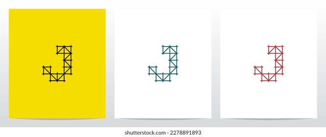 Scaffolding Staging Letter Logo Design J