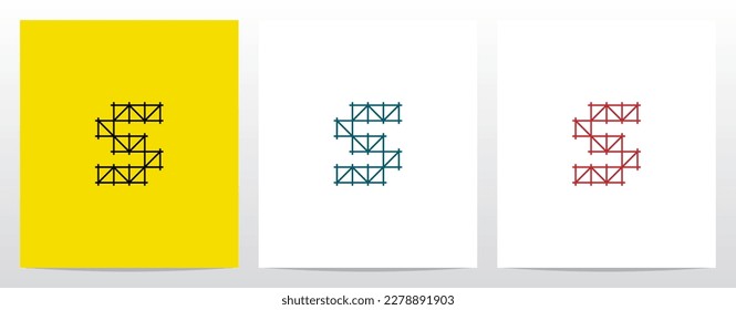 Scaffolding Staging Letter Logo Design S